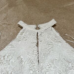 ASTR women white lace romper size small, worn once
